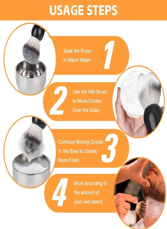 اس واي بي ال طقم حامل حلاقة ووعاء من الفولاذ المقاوم للصدأ، حامل شفرات حلاقة أمان قابل للتعديل، منظم أدوات العناية الشخصية للرجال في الحمام - Image 3